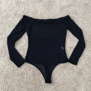 Fashion vitamin size L black off shoulder bodysuit